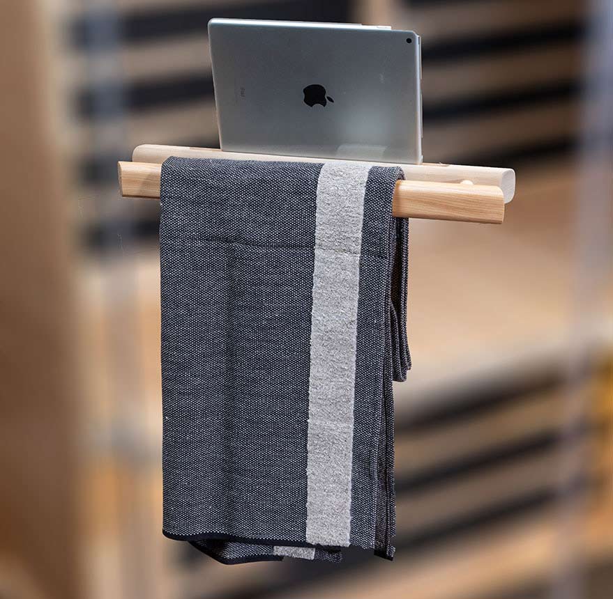 macbook and towel