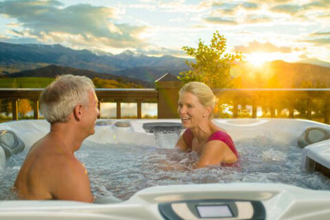 Couple are enjoying in bath tub