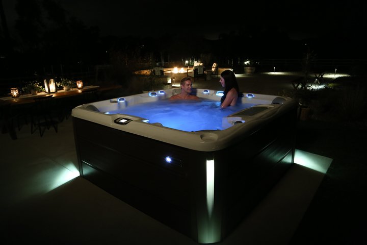 hot tub night view