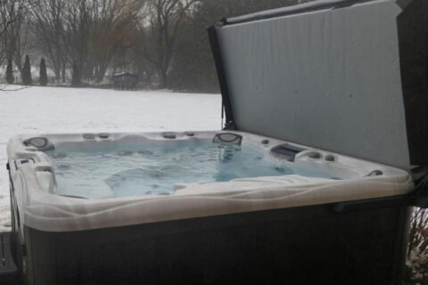 Frozen hot tub