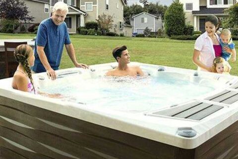 Family Enjoying in the bath tub