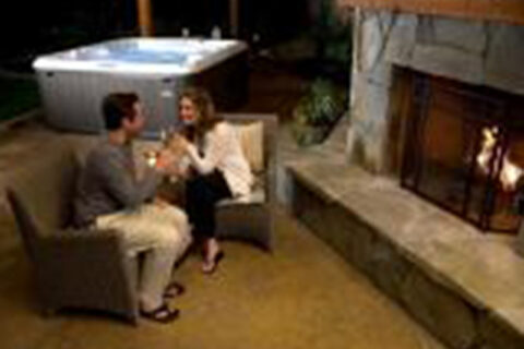 two people discussing