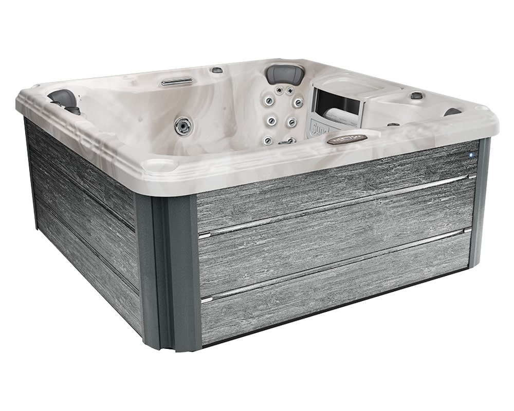 Travertine & Vintage Oak