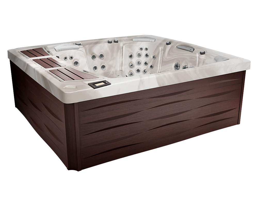 Travertine & Mahogany