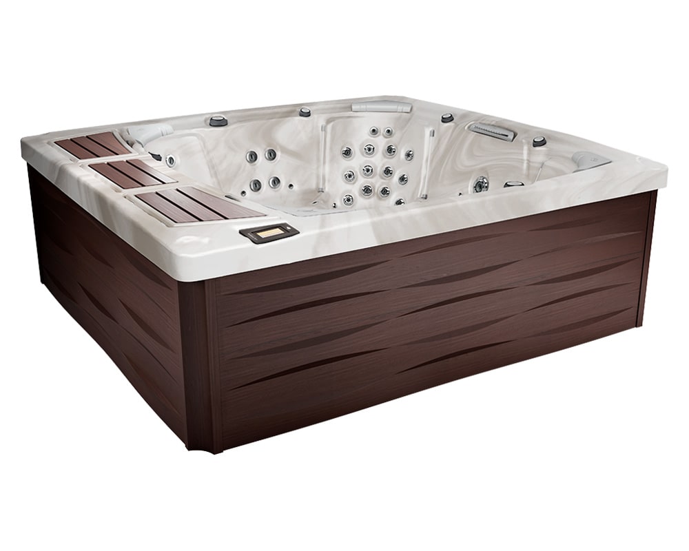 Travertine & Mahogany